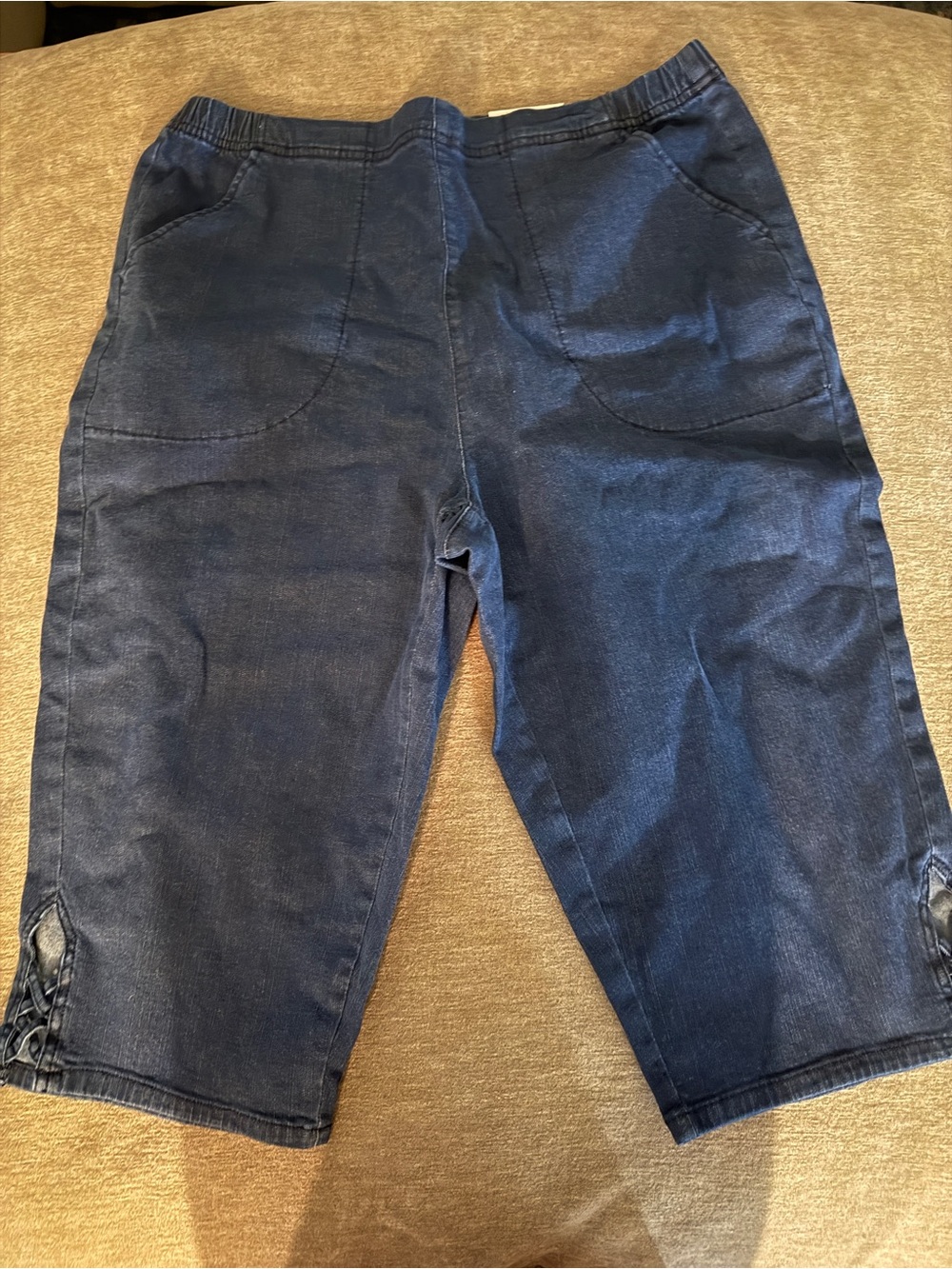 croft & barrow Navy Blue Stretch Jean Shorts